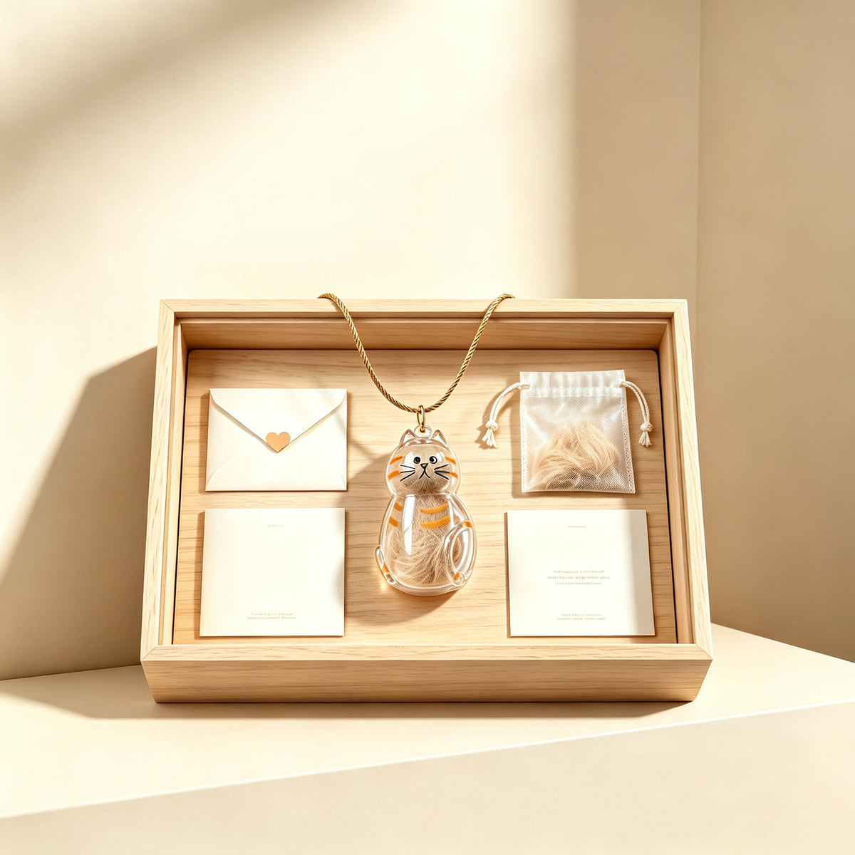 Pet hair keepsake pendant