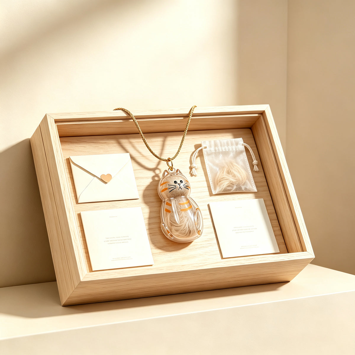 Pet hair keepsake pendant