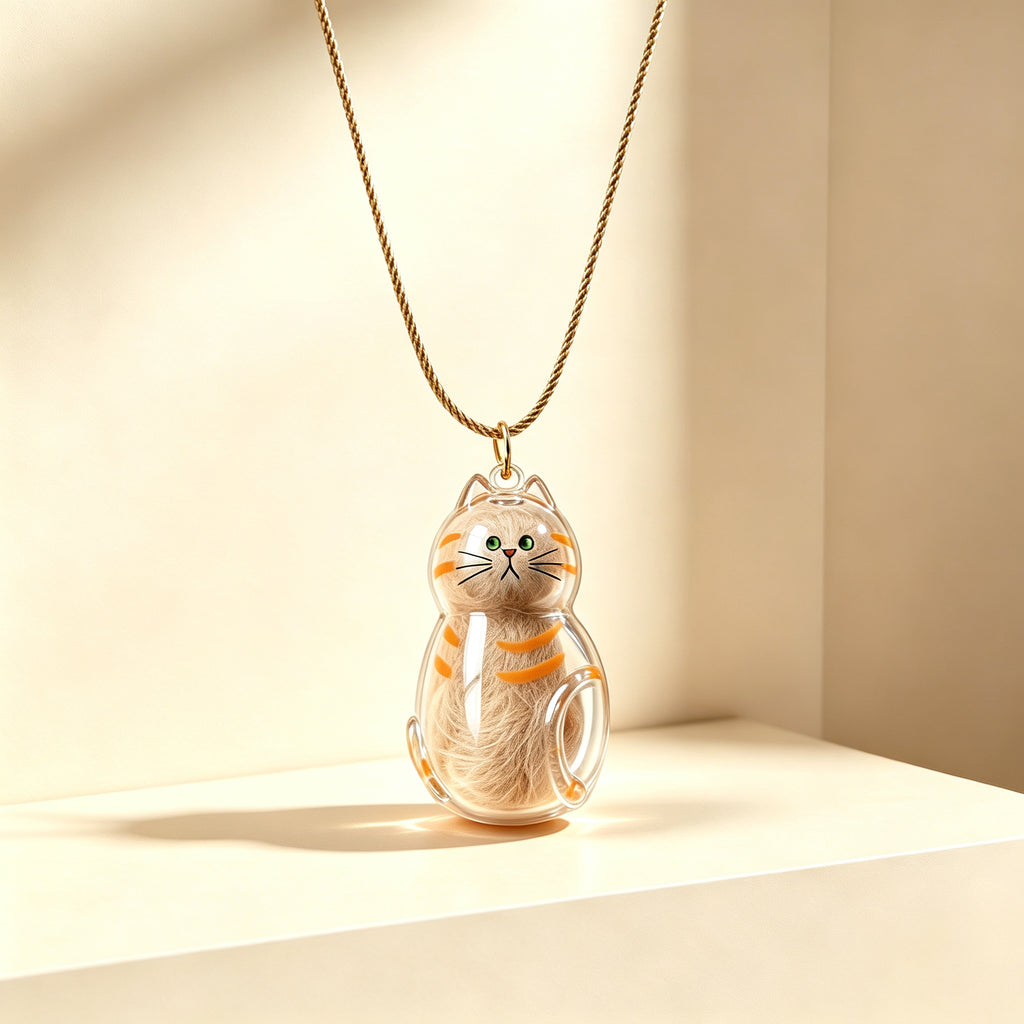 Pet hair keepsake pendant